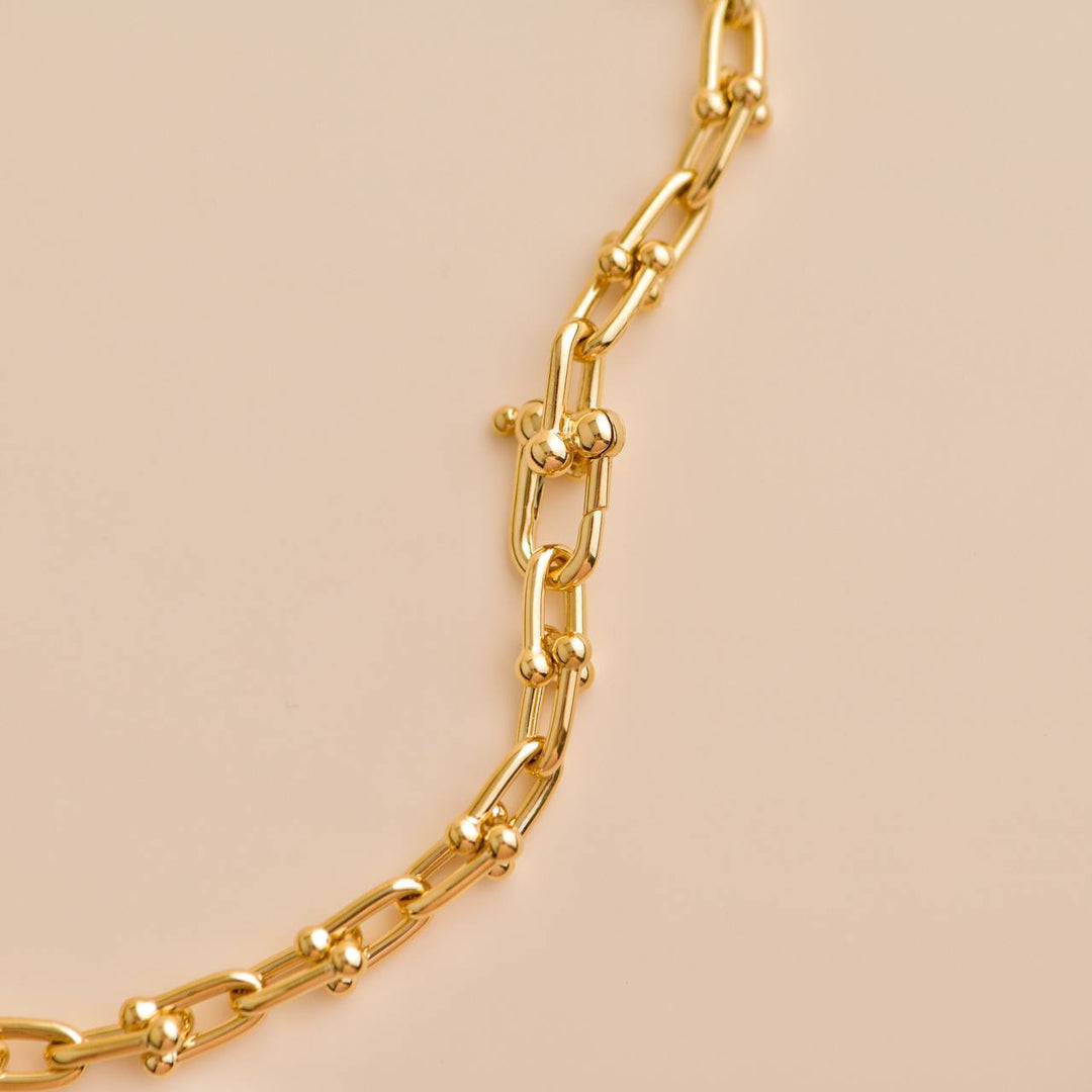 Second Hand Tiffany & Co. HardWear Small Link Yellow Gold Necklace