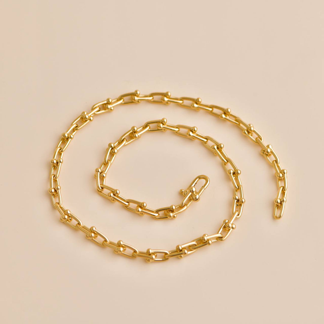 Second Hand Tiffany & Co. HardWear Small Link Gold Necklace