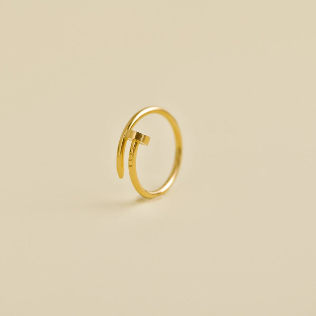 Preowned Cartier Juste Un Clou Small Model 18k Yellow Gold Ring Size 56