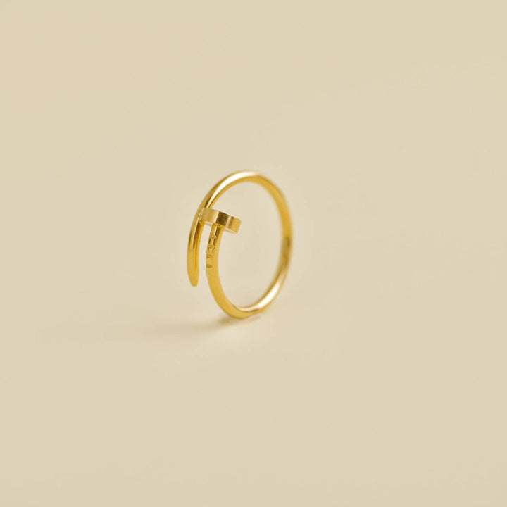 Preowned Cartier Juste Un Clou Small Model 18k Yellow Gold Ring Size 56