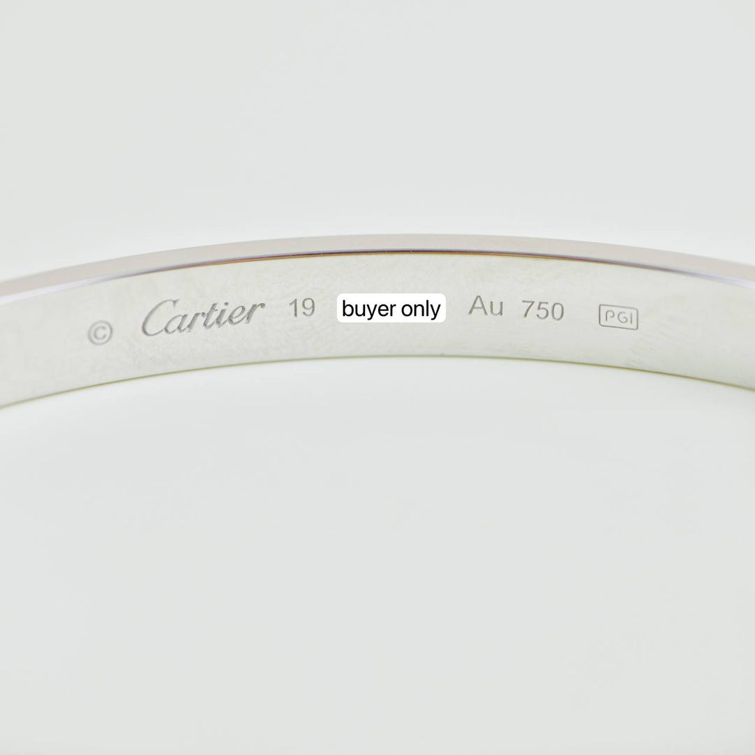 Preowned Cartier Love 18k White Gold Bracelet 