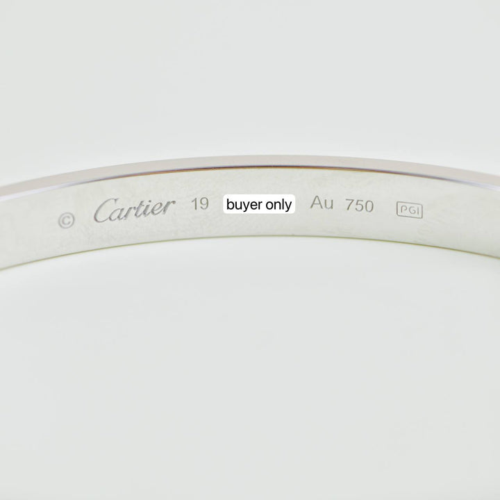 Preowned Cartier Love 18k White Gold Bracelet 