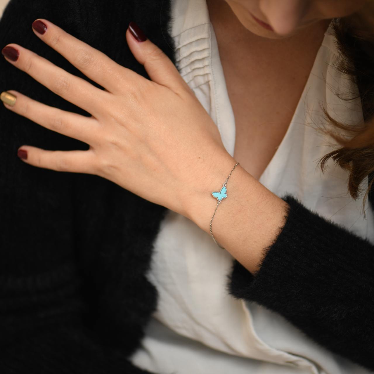 Van Cleef & Arpels Sweet Alhambra Turquoise 18k White Gold