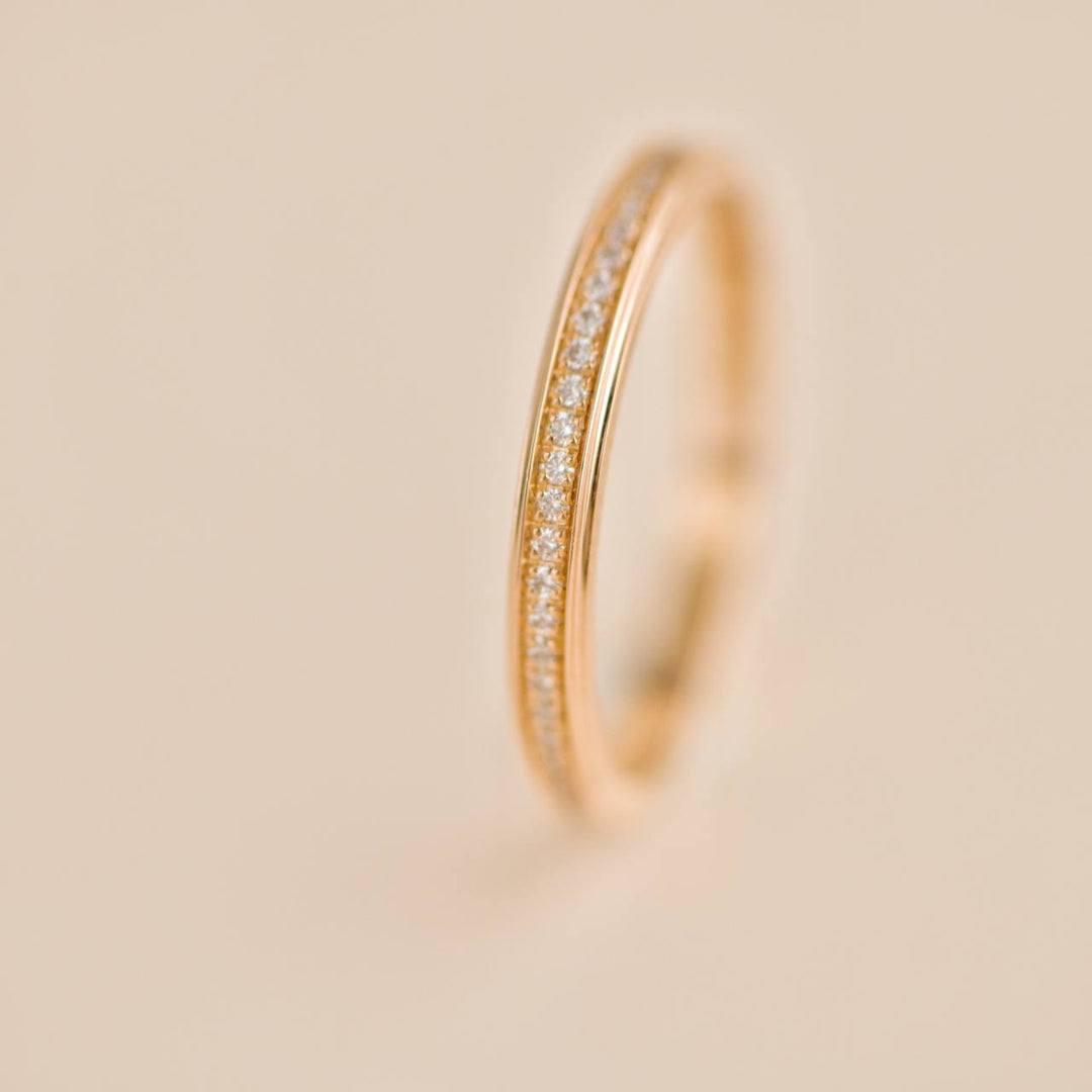 Preowned Cartier D'Amour 18k Rose Gold Diamond Wedding Ring