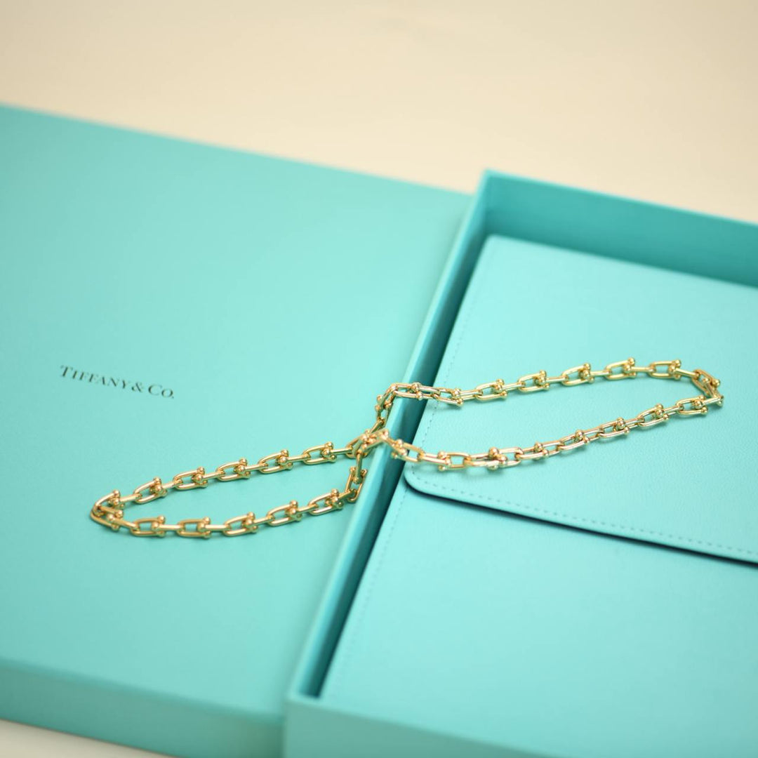 Second Hand Tiffany & Co. HardWear Small Link 18k Yellow Gold Necklace