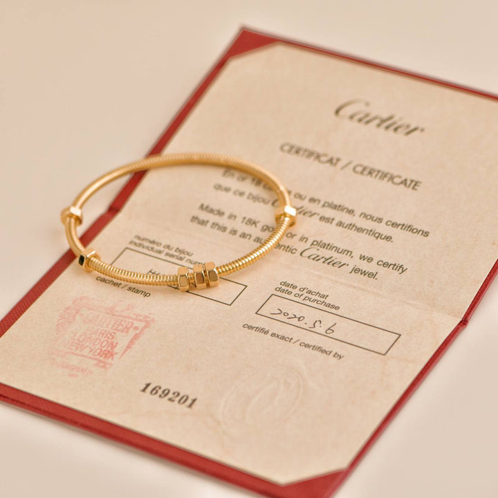 Cartier Ecrou de Cartier 18K Rose Gold Bracelet Size 18
