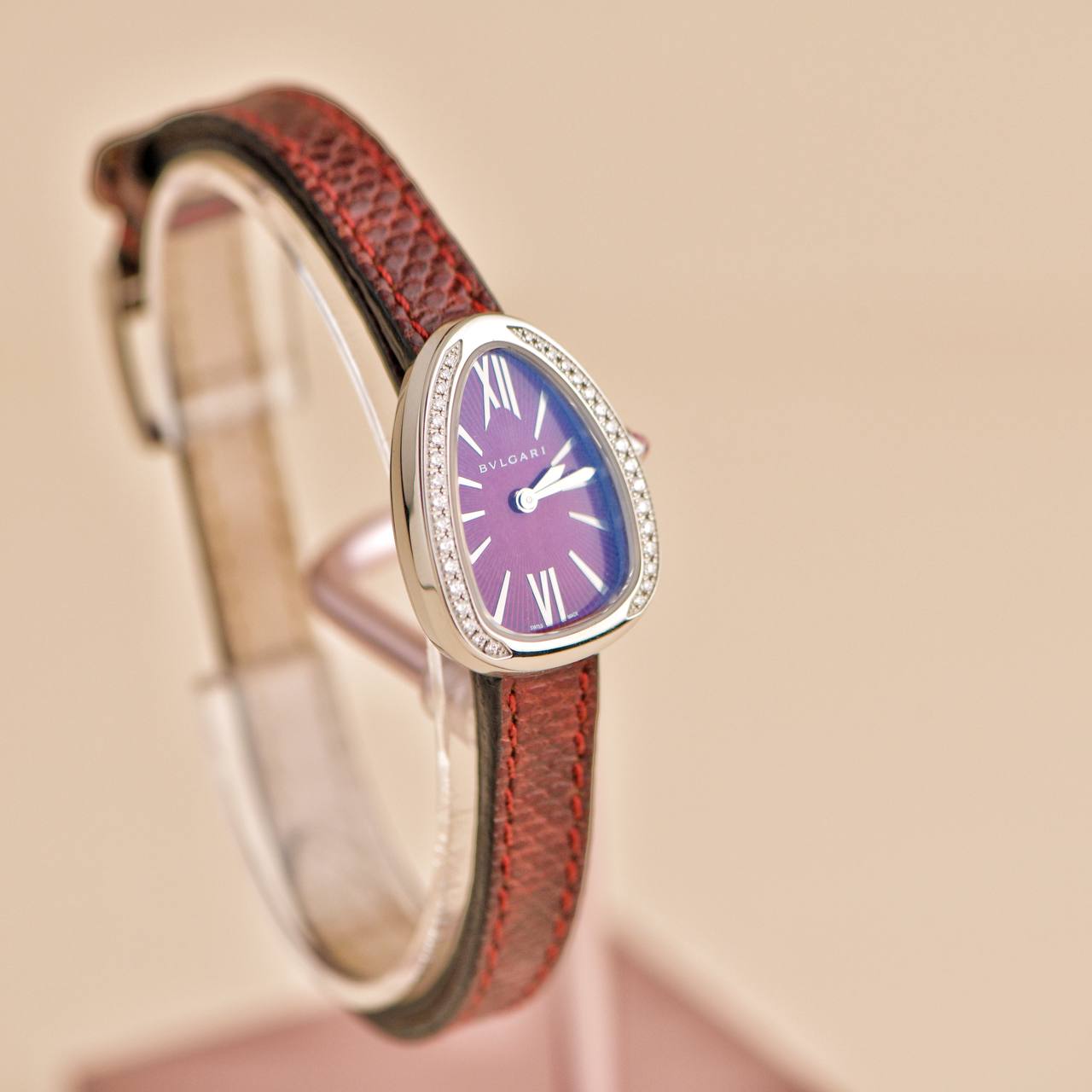 Bvlgari Serpenti Twist Diamond Bezel Stainless Steel Quartz