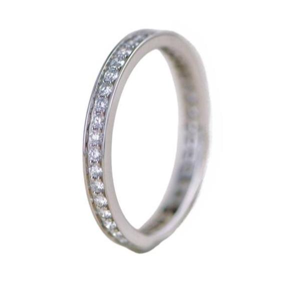 Cartier Ballerine Platinum Diamond Wedding Ring Size 54