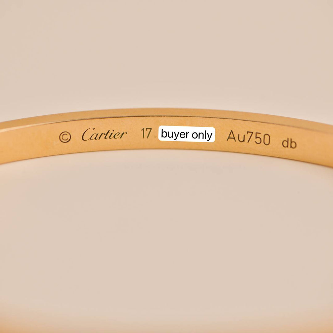 Cartier Love 18K Rose Gold Small Model Bracelet Size 17