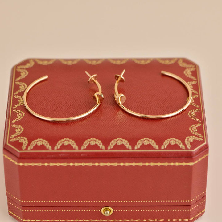 Preowned Cartier Juste un Clou 18K Gold Hoop Earrings