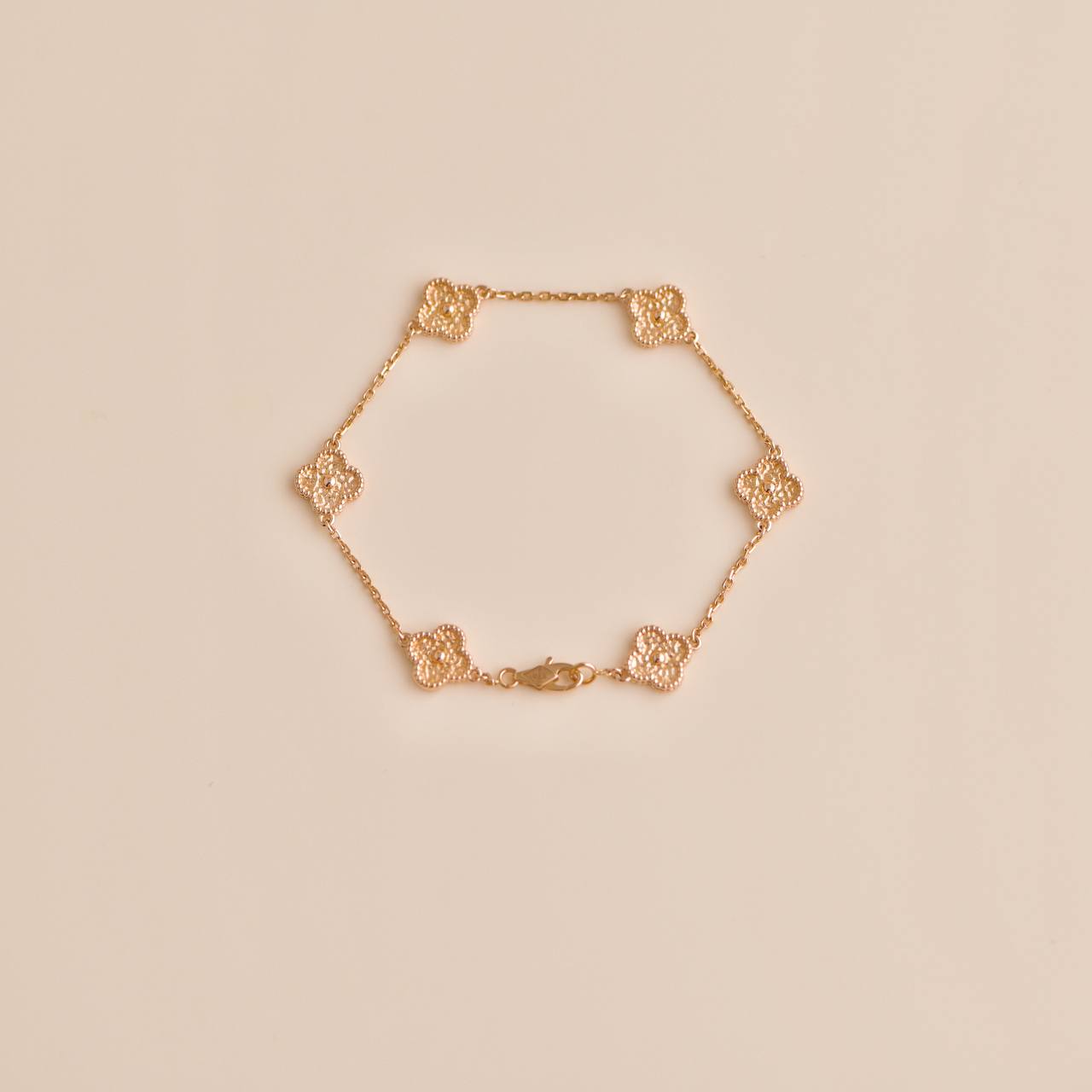 Van Cleef & Arpels Sweet Alhambra 6 Motif 18K Hammered Rose Gold