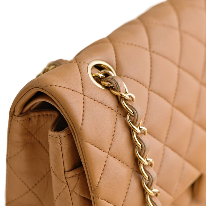 Preowned Chanel Quilted Lambskin Classic Double Flap Handbag