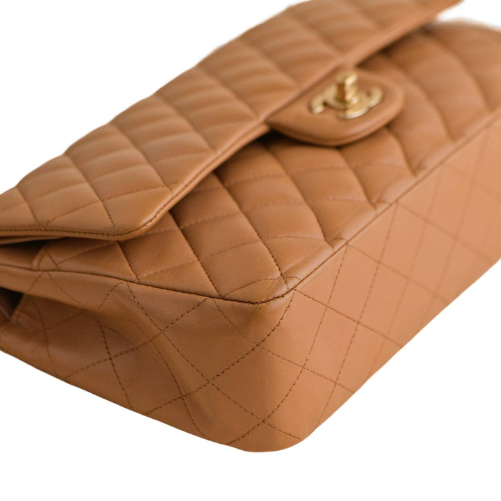 Second Hand Chanel Quilted Lambskin Classic Double Flap Medium Handbag