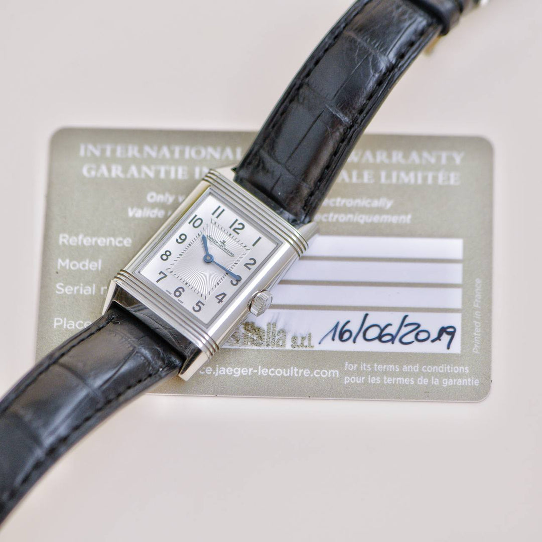 Second Hand Jaeger LeCoultre Reverso Classic Medium Duetto Stainless Steel Silver Watch