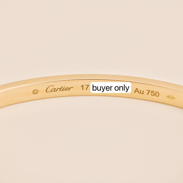 Second Hand Cartier Love 10 Diamond 18K Rose Gold Small Model Bracelet