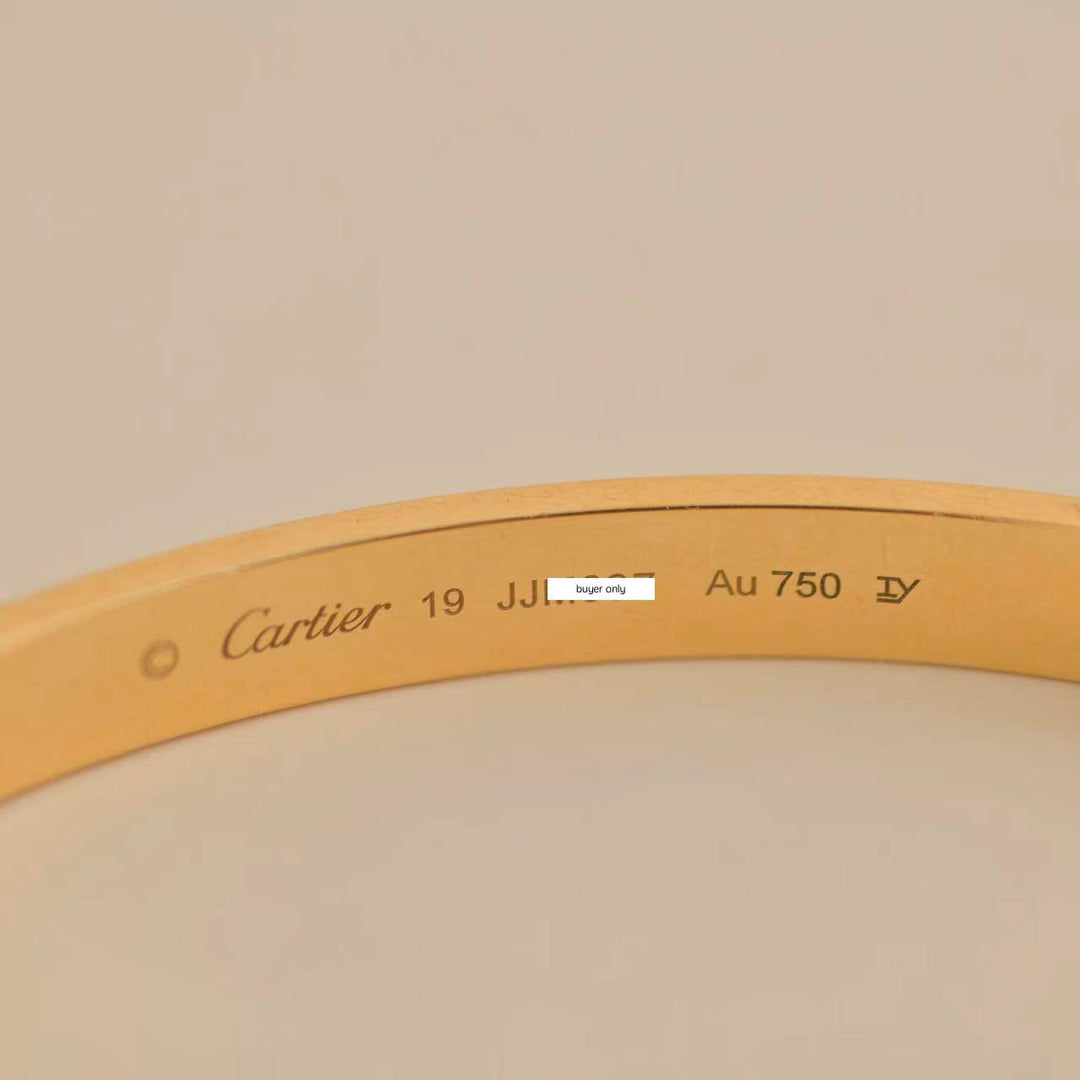 Cartier Love 18K Yellow Gold Bracelet Size 19