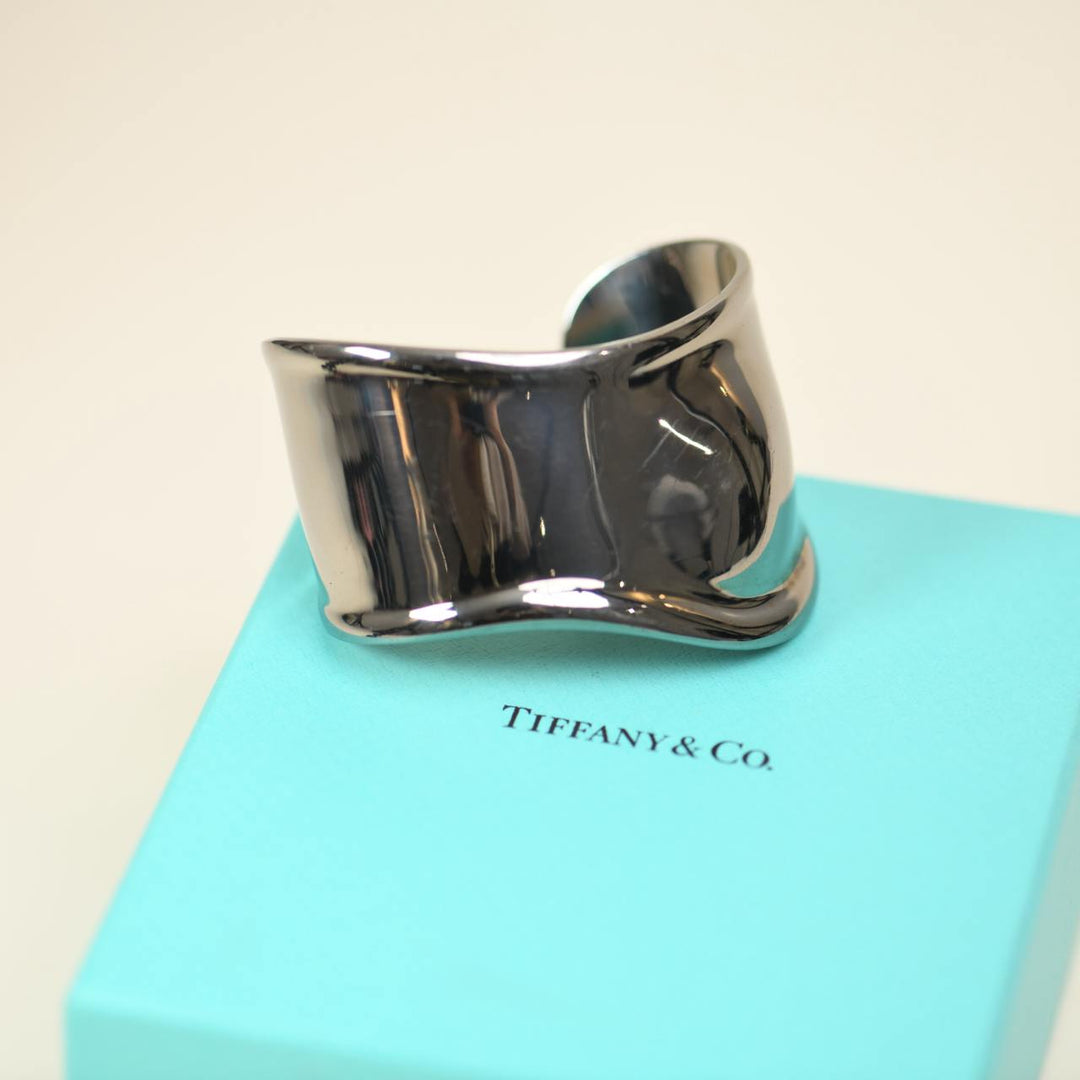 Tiffany & Co. Sterling Silver Small Elsa Peretti Right Wrist Bone Cuff Bracelet