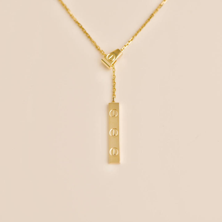 Second Hand Cartier Love 18k Yellow Gold Long Tassels Pendant Necklace