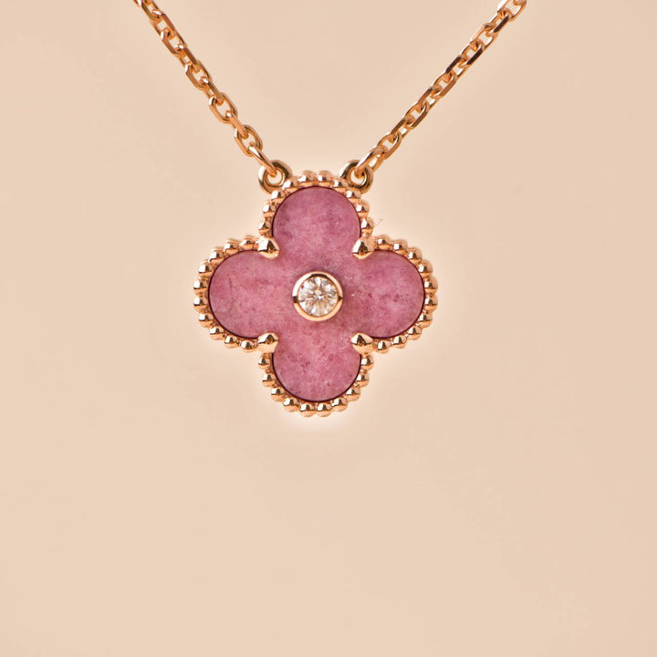 Van Cleef Arpels Vintage Alhambra Rhodonite Diamond 2021 Holiday