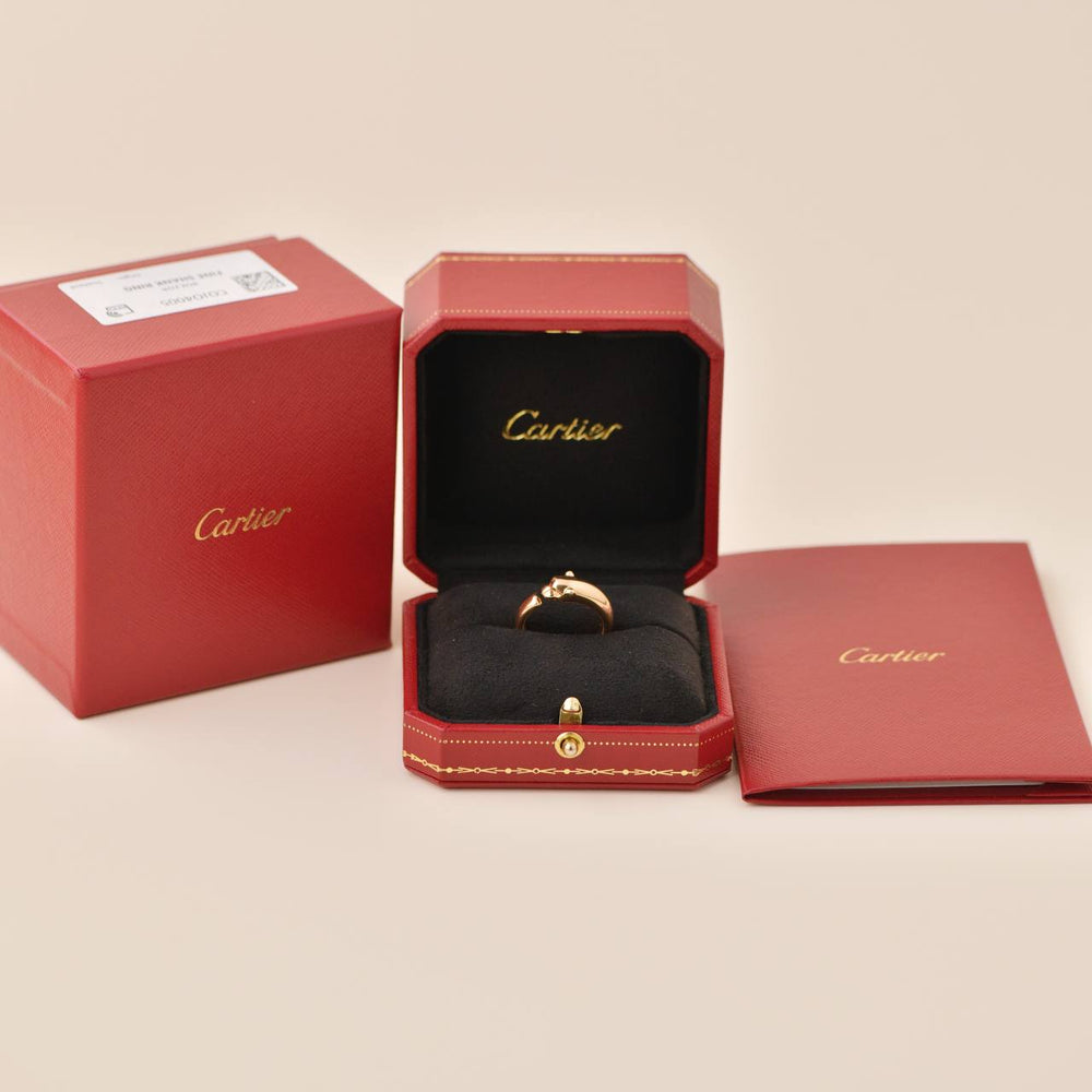 Preowned Cartier Panthère de Cartier Rose Gold Ring Size 55