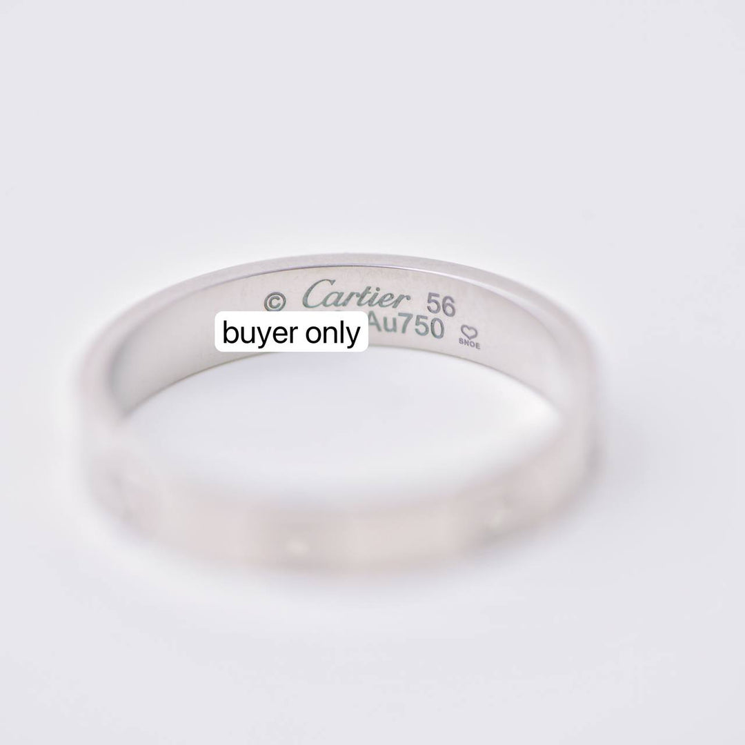 Second Hand Preloved Cartier Love Ring 18K White Gold Small Model 