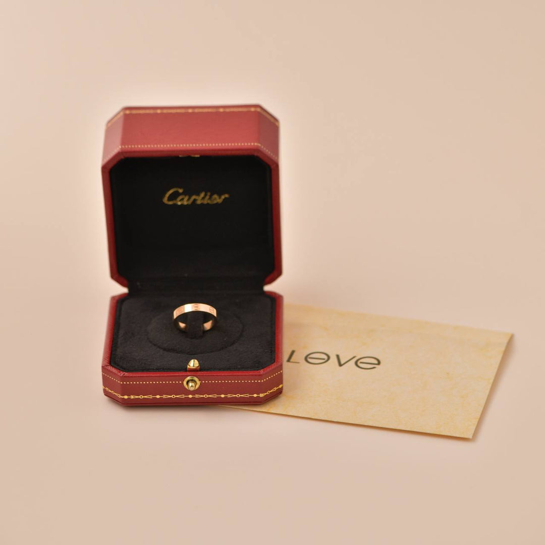 Preowned Cartier Love Small Model 18K Rose Gold Ring