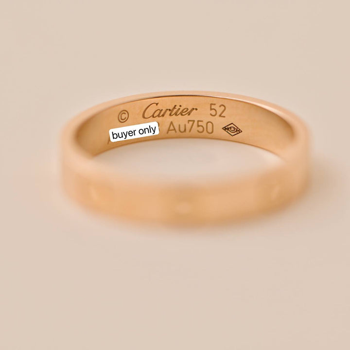 Second Hand Cartier Love Small Model 18K Rose Gold Ring