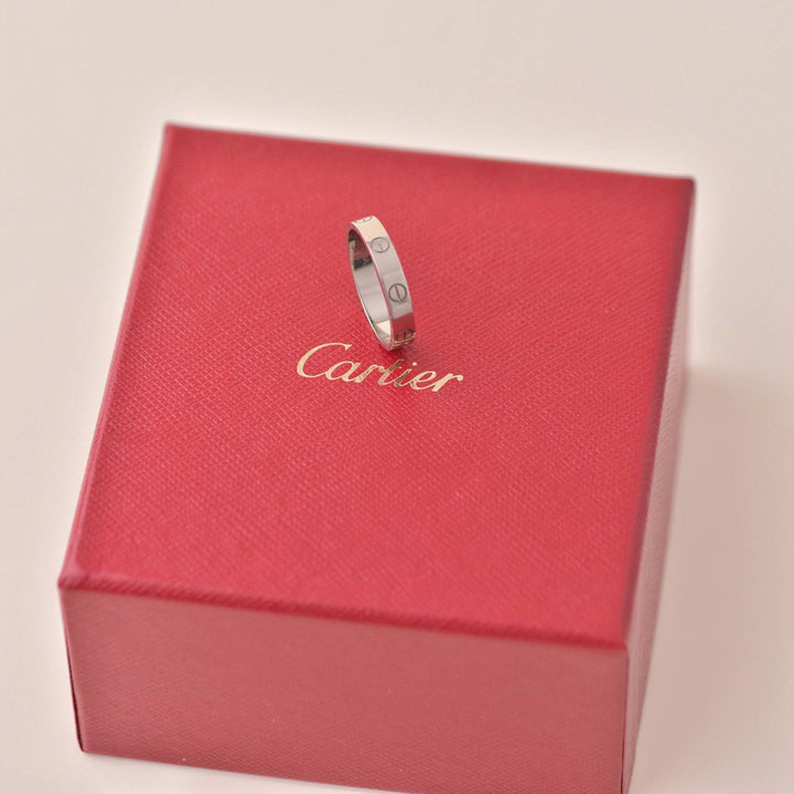 Second Hand Cartier Love Ring 18K White Gold Small Model Size 56