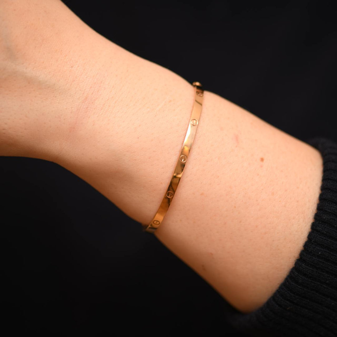 Cartier Love 18K Rose Gold Bracelet Small Model Size 16