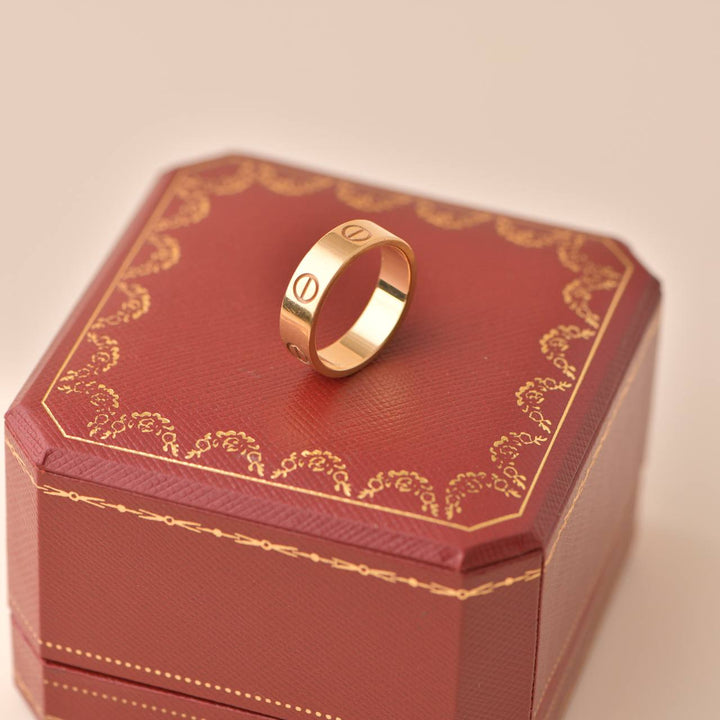 Second Hand Cartier Love 18K Yellow Gold Ring Size 55