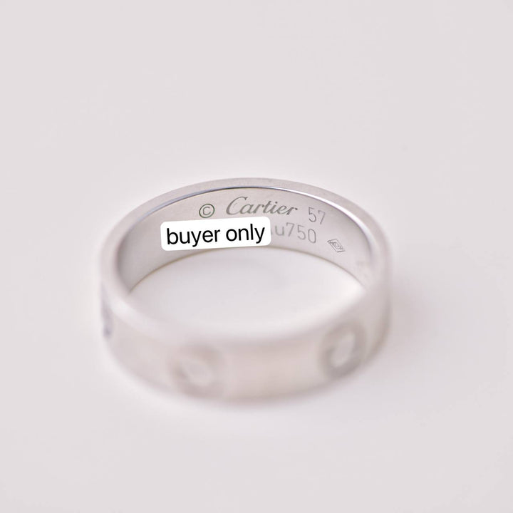 Preowned Cartier Love 18K White Gold Ring 