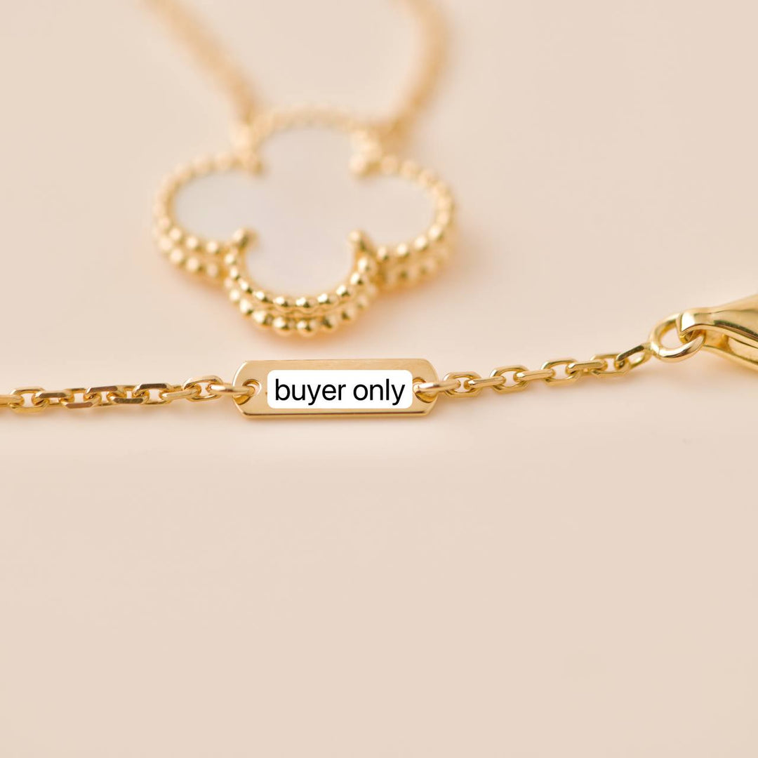 Van Cleef & Arpels Vintage Alhambra Mother of Pearl 18K Yellow Gold Pendant Necklace