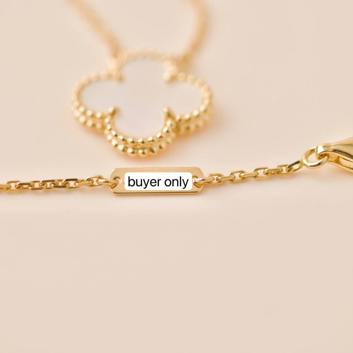 Van Cleef & Arpels Vintage Alhambra Mother of Pearl 18K Yellow Gold Pendant Necklace
