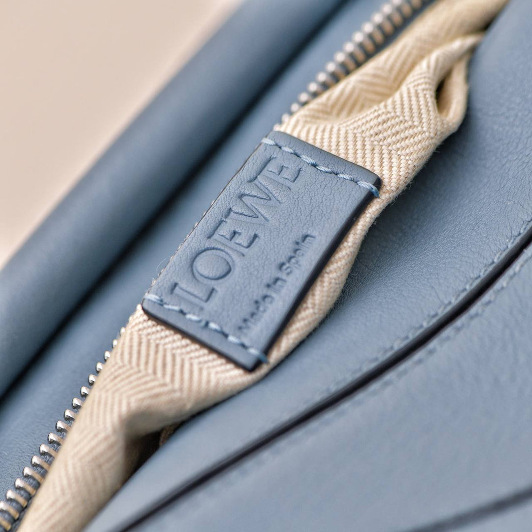 Loewe Small Puzzle Blue Leather Shoulder Crossbody Bag