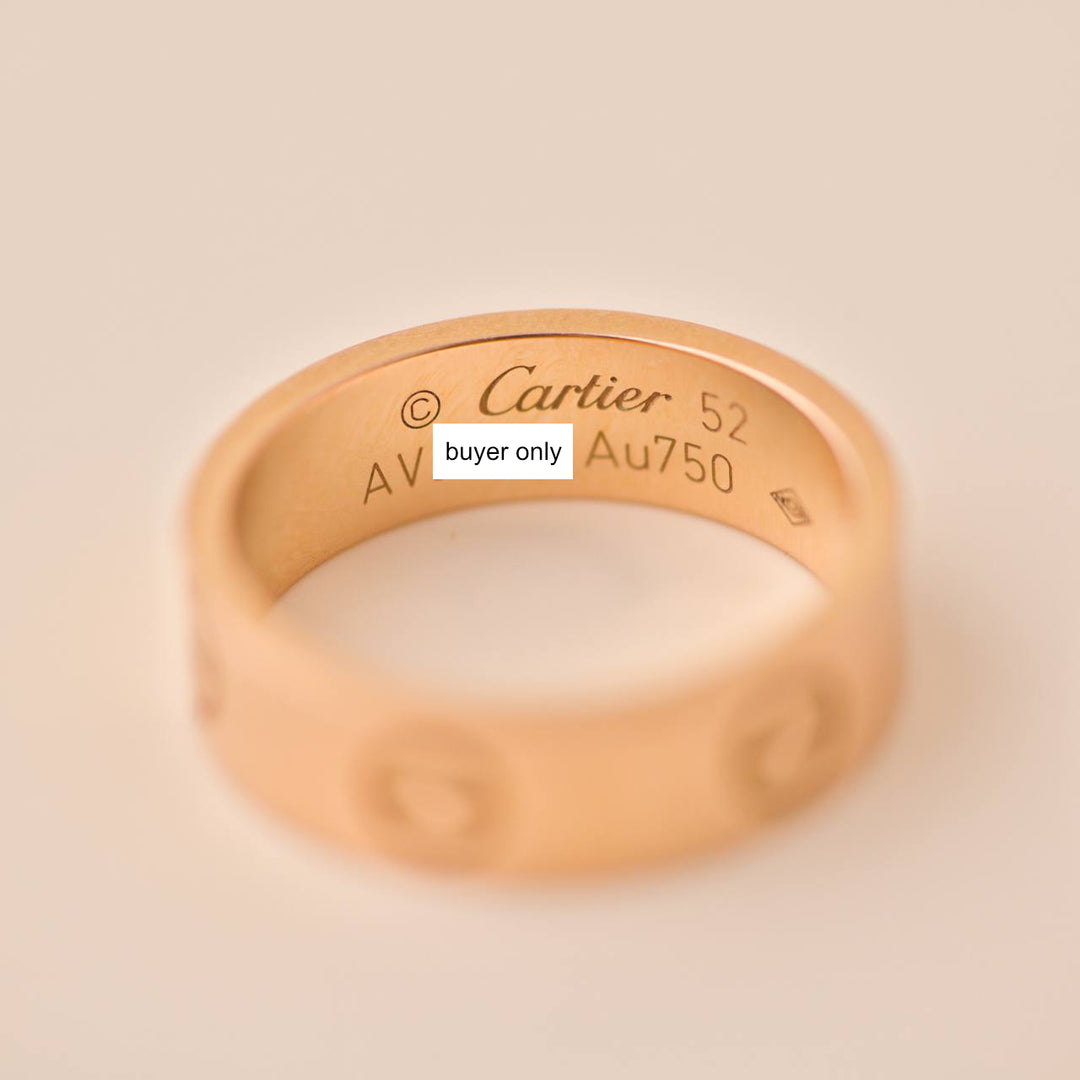 Second Hand Cartier Love 18K Rose Gold Ring 