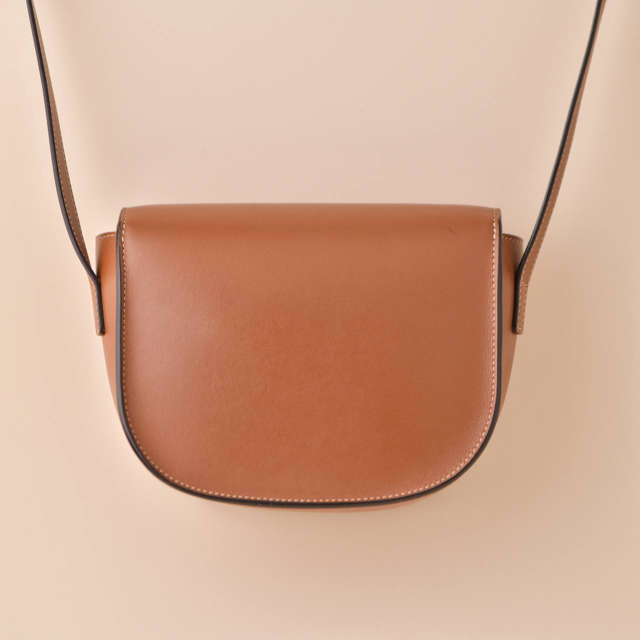 Céline Folco Cuir Triomphe Calfskin Tan Shoulder Bag