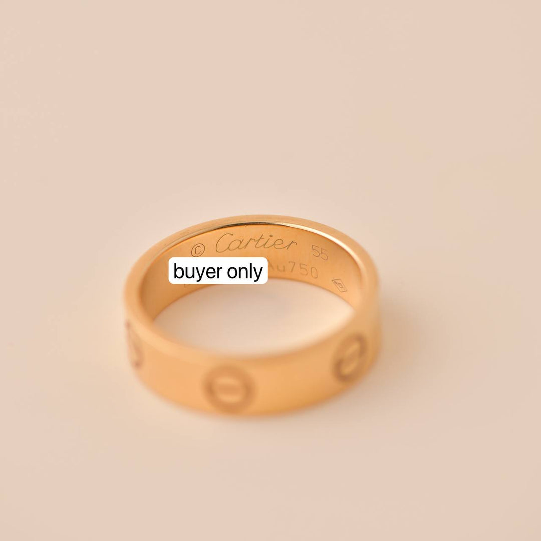 Cartier Love 18K Rose Gold Ring Size 55