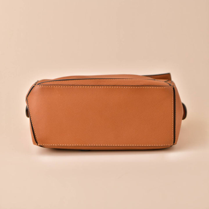 Loewe Small Puzzle Caramel Leather Shoulder Crossbody Bag