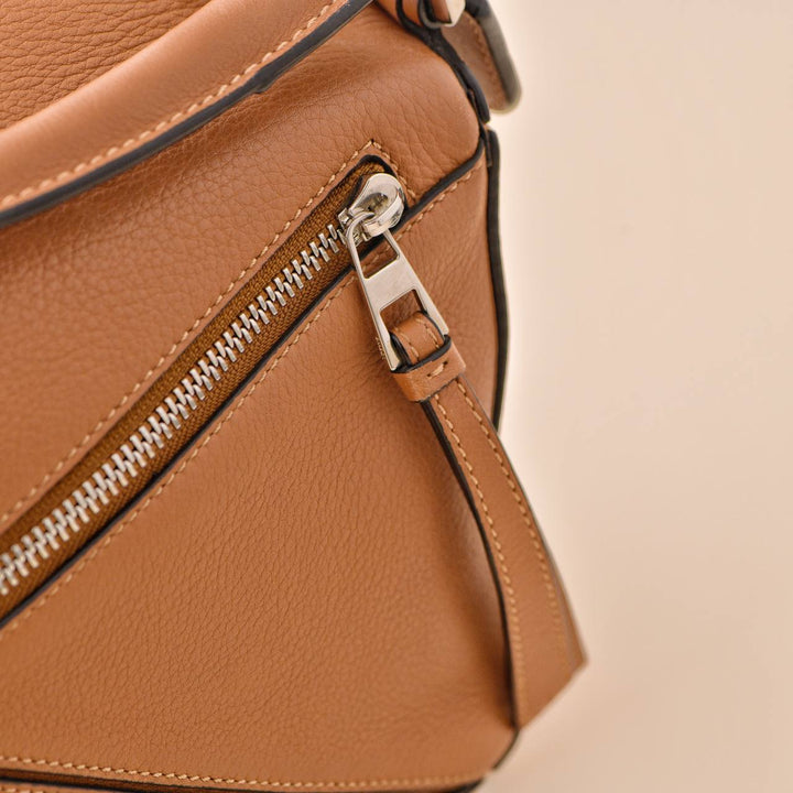 Loewe Small Puzzle Caramel Leather Shoulder Crossbody Bag