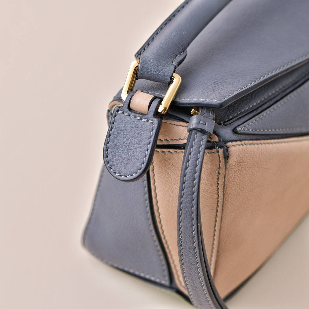 Second Hand Loewe Puzzle Mini Leather Shoulder Bag