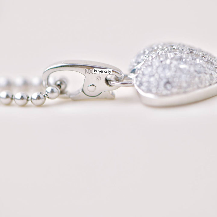 Second Hand Cartier White Gold Diamond Heart Pendant