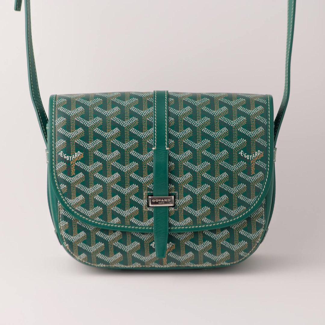 Second Hand Goyard Goyardine Belvedere II Messenger PM Green