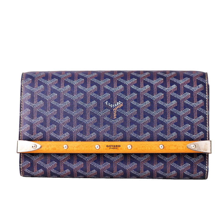 Preloved Goyard Monte-Carlo PM Clutch Navy Blue