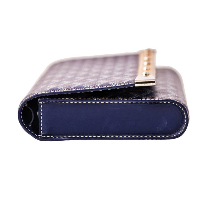 Second Hand Goyard Monte-Carlo PM Clutch Navy Blue Bag