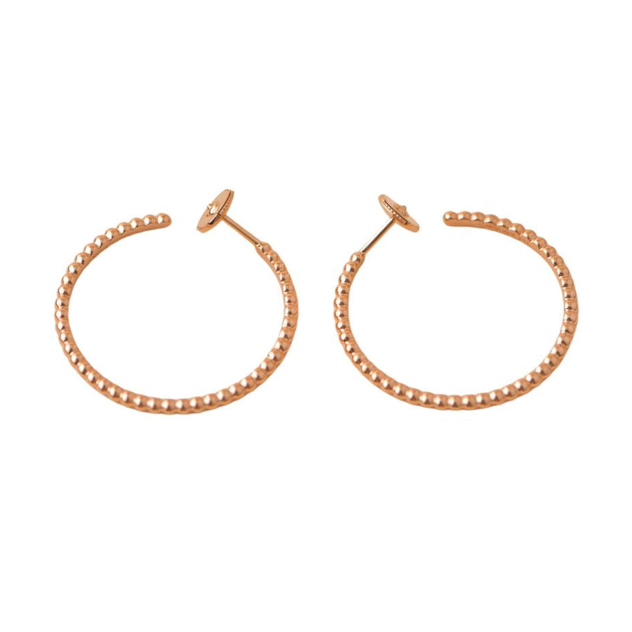 Preloved Van Cleef & Arpels Perlée Pearls of Gold Hoop Earrings Small Model