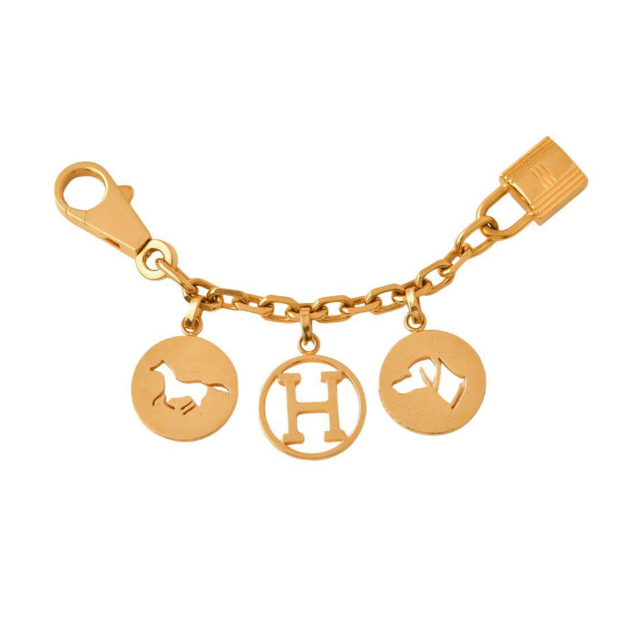 Preloved Hermès Gold plated Breloque Olga Bag Charm Amulette