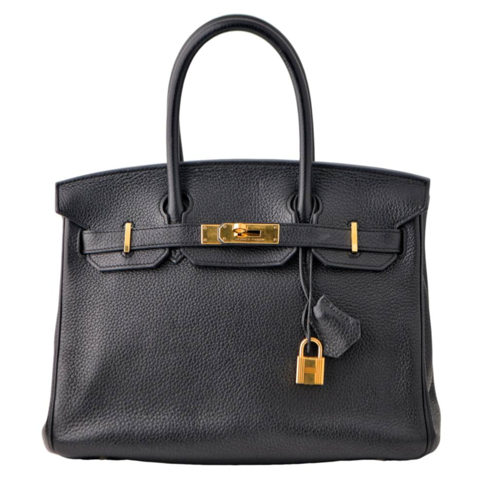 Preowned Hermès Birkin 30 in Black Togo leather with Gold Hardware