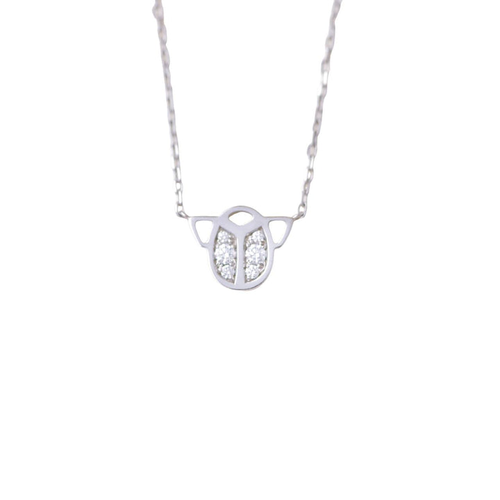 Second Hand Cartier Diamond Scarab 18k White Gold Necklace