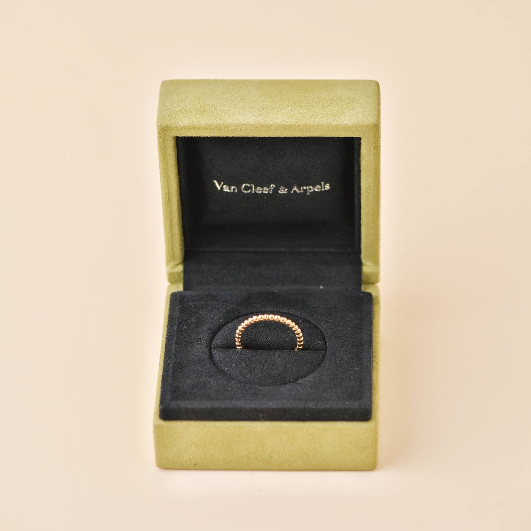 Preowned Van Cleef.& Arpels Perlée pearls of gold ring Small Model Size 54