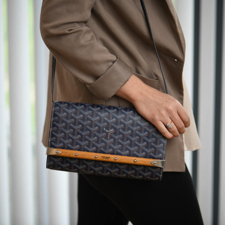 Goyard Monte-Carlo PM Clutch Navy Blue